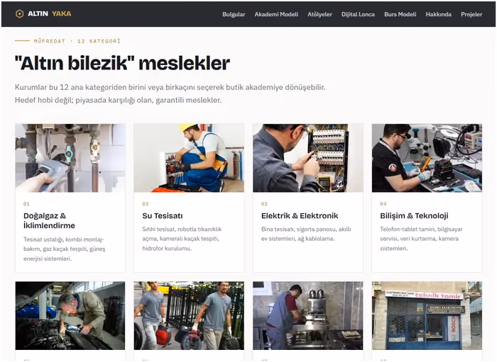 STK'larda Eksikler ve Öneriler Raporu ile bağlantılı Altın Yaka model sitesi